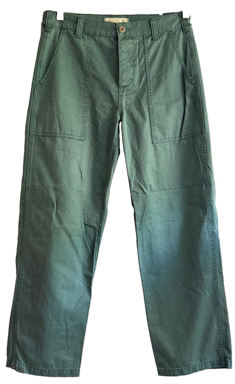 Madewell Herringbone Baggy Workwear Pants Mens W29 L30 Calm Forest Green